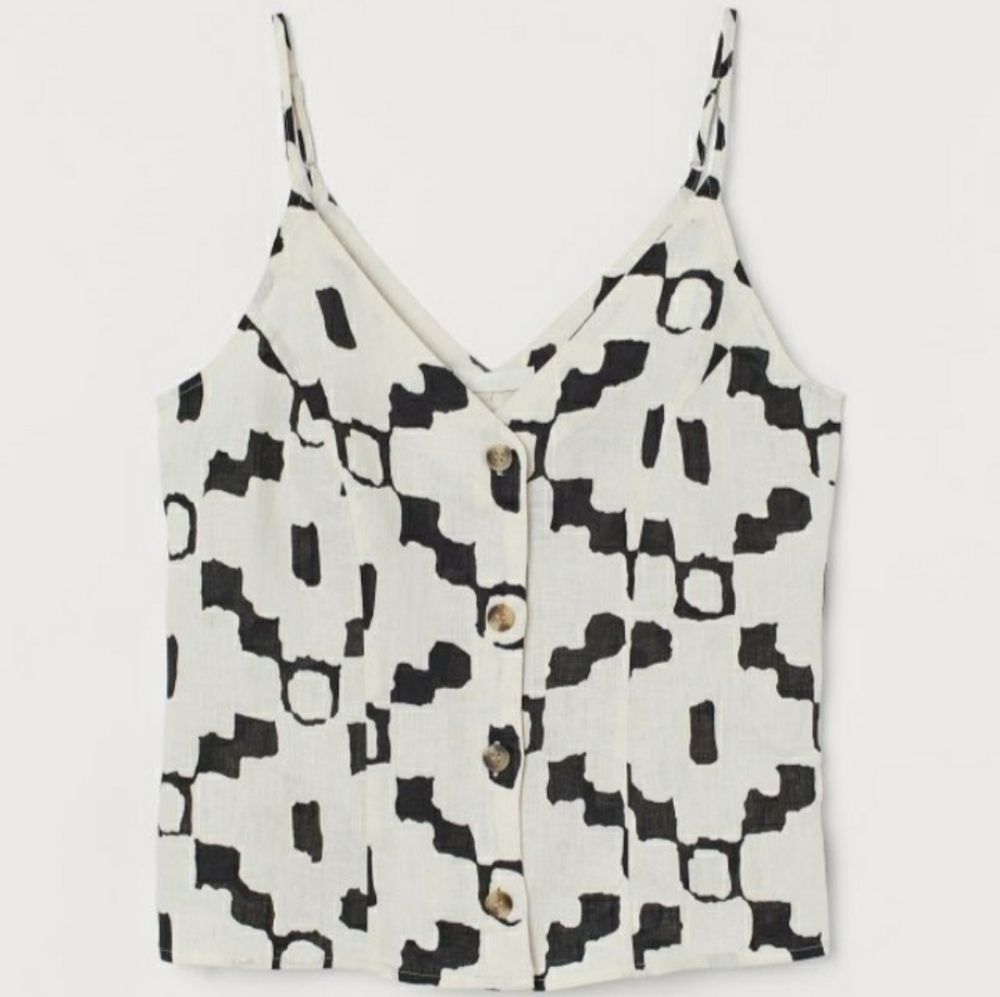 H&M linen designer Top - Picture 1 of 6